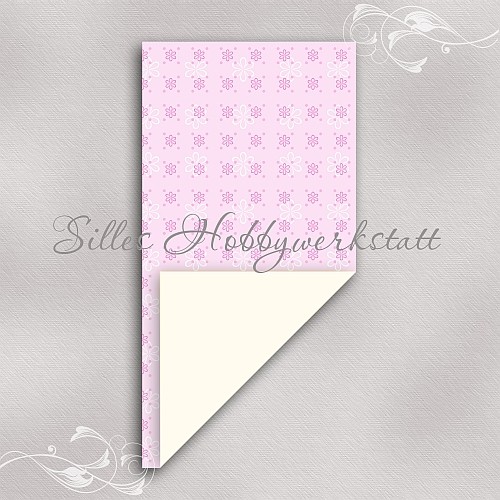 7,5 x 15 cm - Blumig rosa - Origami - Kusudama Papier